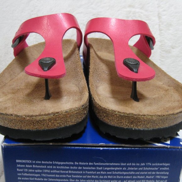Birkenstock GIZEH Birko Flor Graceful Dark Pink 40 R US W 9 M 7 - Picture 7 of 10